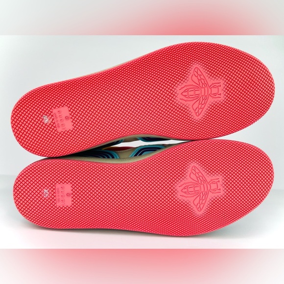 GUCCI Basket Low Top GG Demetra Vegan Distressed Basketball Sneakers EU 40.5 - Picture 8 of 12